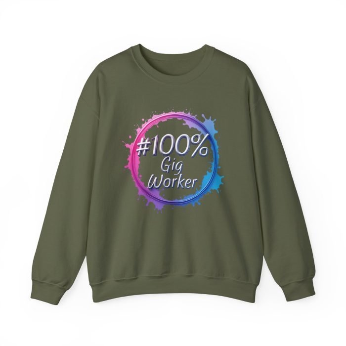 #100% Gig Worker Crewneck Sweatshirt - Unisex Heavy Blend™ - Perfect for Freelancers and Creatives - Image 12