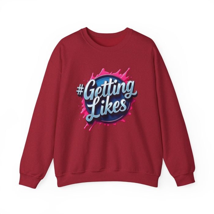 #GettingLikes Unisex Crewneck Sweatshirt - Trendy Comfort for Social Media Lovers - Image 26
