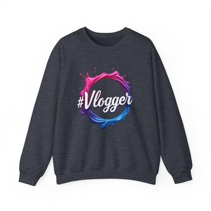 #Vlogger Unisex Heavy Blend™ Crewneck Sweatshirt - Trendy, Comfortable & Stylish for Content Creators - Image 18