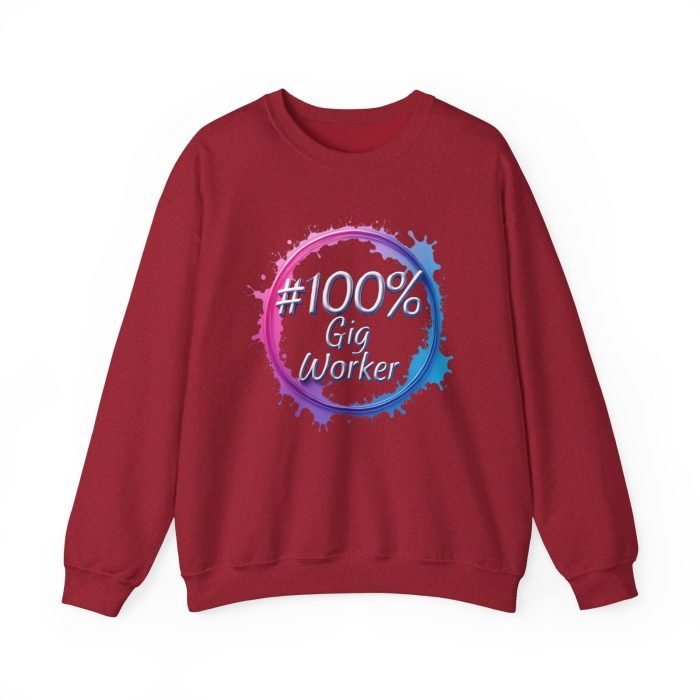 #100% Gig Worker Crewneck Sweatshirt - Unisex Heavy Blend™ - Perfect for Freelancers and Creatives - Image 26