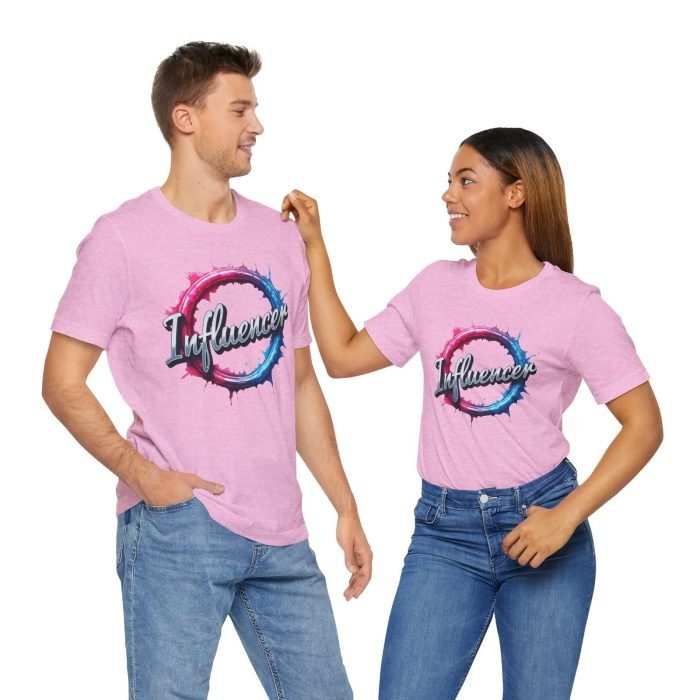 #Influencer Short Sleeve Tee - Perfect for Creators & Trendsetters - Image 4