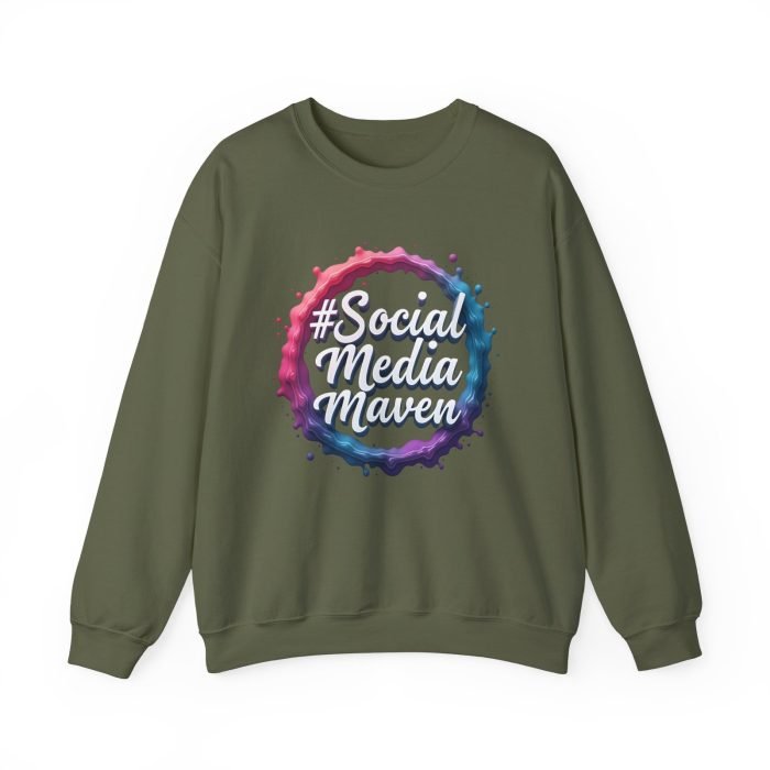 #SocialMediaMaven Crewneck Sweatshirt - Cozy Unisex Fashion for Influencers - Image 14