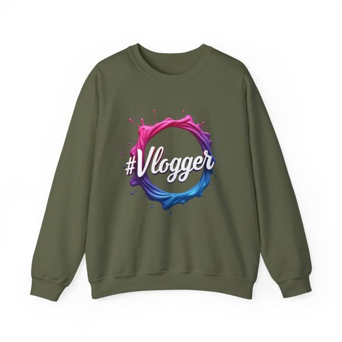#Vlogger Unisex Heavy Blend™ Crewneck Sweatshirt - Trendy, Comfortable & Stylish for Content Creators - Image 14