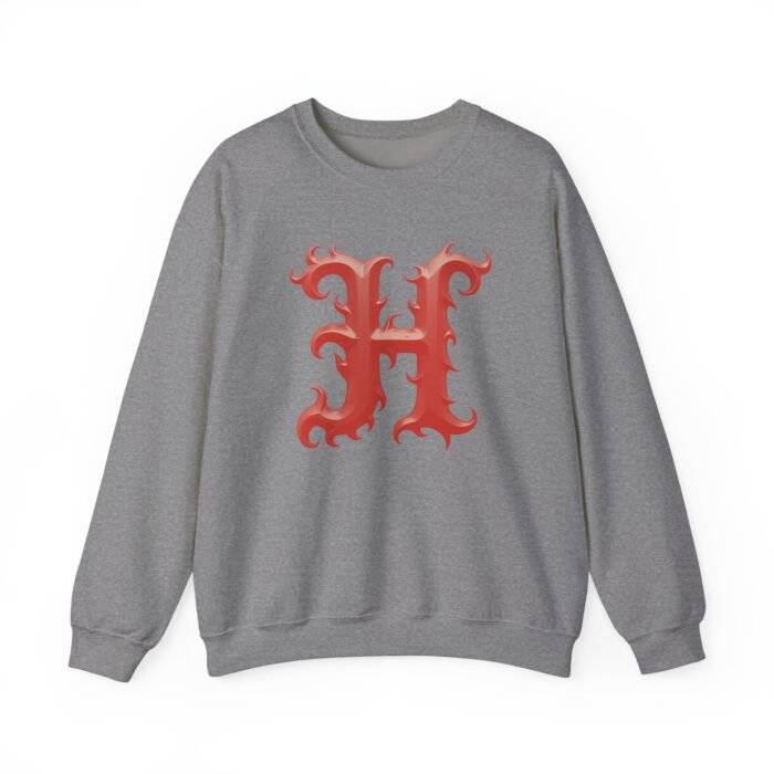 Stylish Initial Letter H - Print Unisex Crewneck Sweatshirt - Image 16