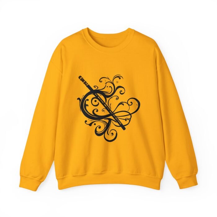 Musical Flute Crewneck Sweatshirt | Cozy Winter Wear, Unisex Sweatshirt, Casual Style, Gift for Her, Music Lover's Apparel - Image 12