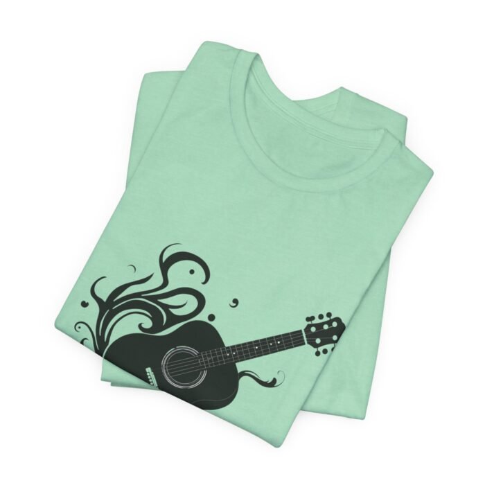 Acoustic Guitar Flow Unisex Tee - Perfect for Musicians, Music Lovers, Concertgoers | Gifts for Birthdays, Holidays, Music Festivals - Image 3