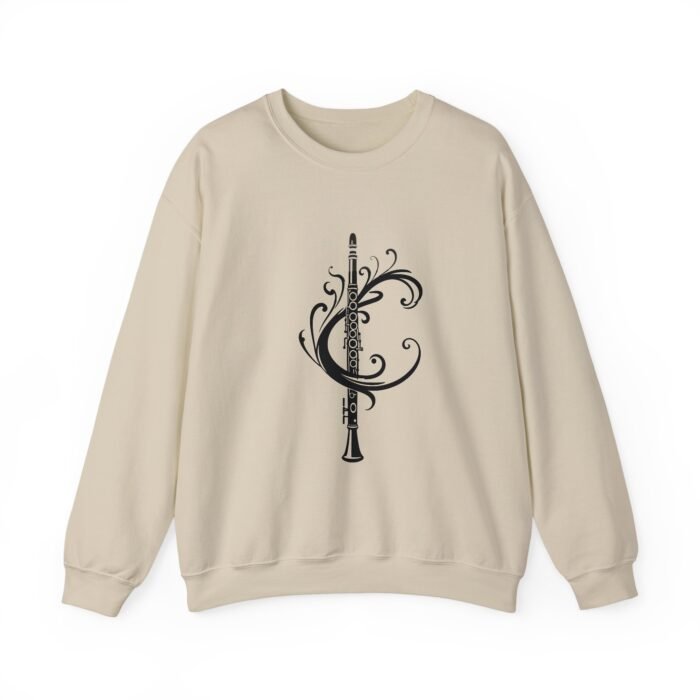 Musical Art Clarinet Sweatshirt - Unisex Sweatshirt for Musicians, Music Lover Gift, Cozy Crewneck, Clarinettist Apparel, Unique Music Design - Image 10