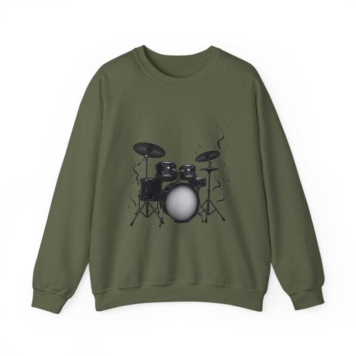 Drum Set Casual Sweatshirt | Music Lover Gift, Unisex Crewneck, Musician Apparel, Drummer Sweatshirt, Concert Wear - Image 16
