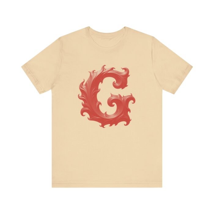 Monogram Initial Letter G Design Unisex Jersey Tee - Stylish & Unique Graphic T-Shirt - Image 14