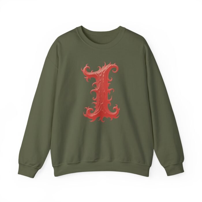Initial Letter I - Graphic Unisex Crewneck Sweatshirt - Image 14