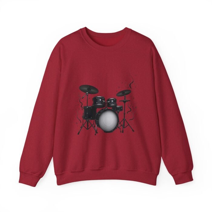 Drum Set Casual Sweatshirt | Music Lover Gift, Unisex Crewneck, Musician Apparel, Drummer Sweatshirt, Concert Wear - Image 26