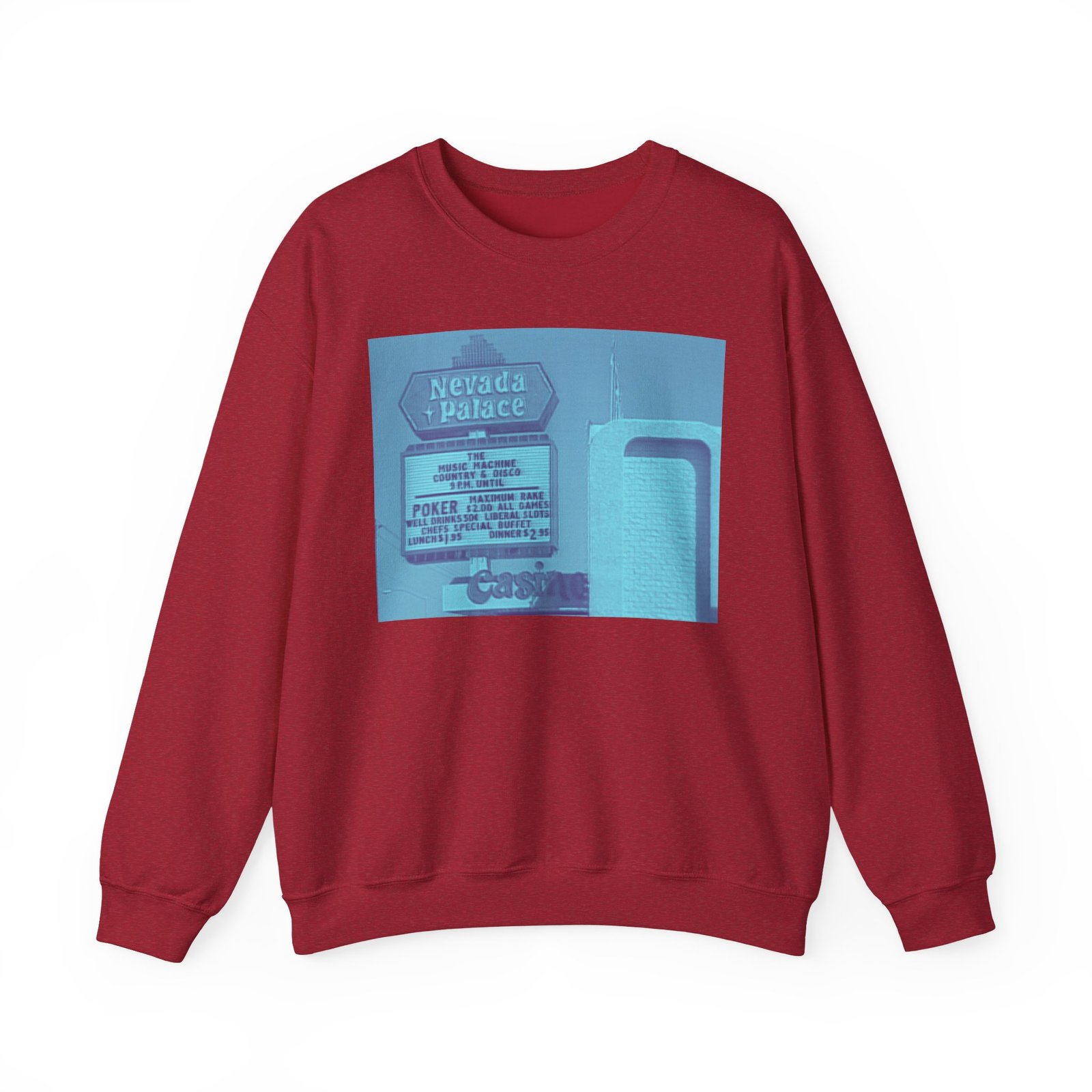Retro Nevada Palace Sweatshirt - Unisex Cozy Crewneck, Vintage Travel Gift, Casual Everyday Wear, Perfect for Road Trips, Nostalgic Fashion - Image 26