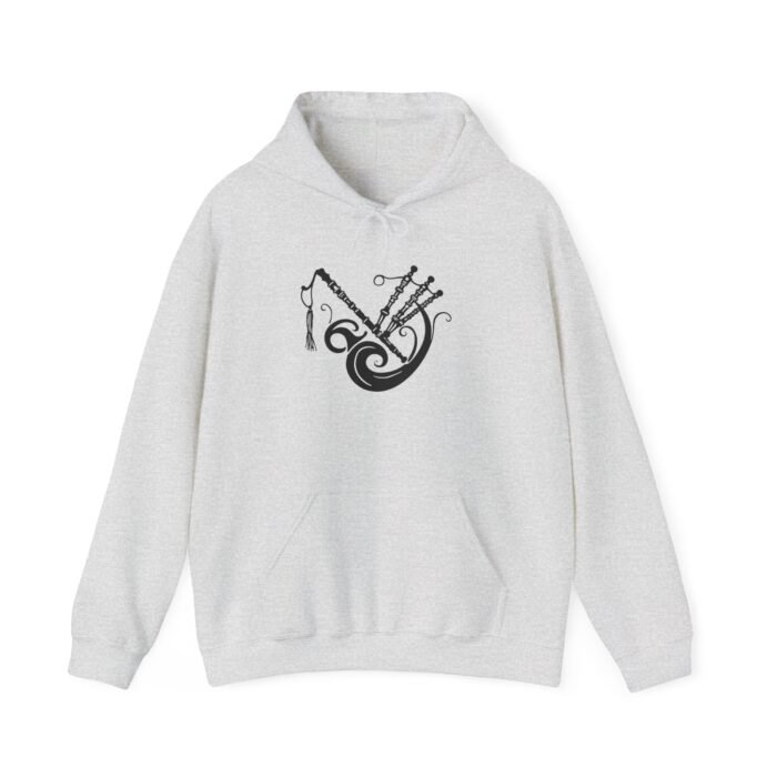 Musical Vibes Bagpipes Hooded Sweatshirt - Cozy Unisex Hoodie, Music Lover Gift, Unique Graphic Design, Perfect for Celebrations, Warm and Stylish