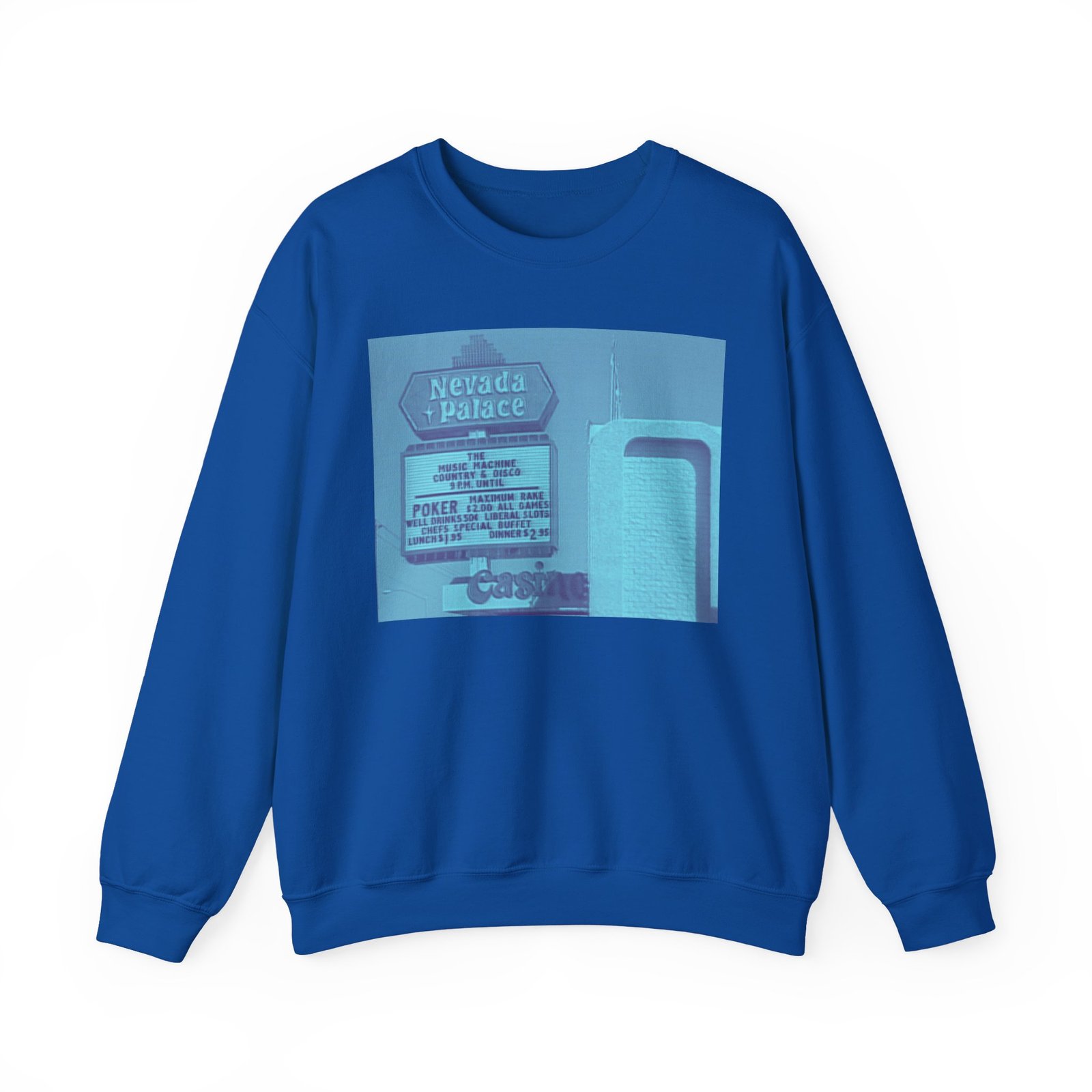 Retro Nevada Palace Sweatshirt - Unisex Cozy Crewneck, Vintage Travel Gift, Casual Everyday Wear, Perfect for Road Trips, Nostalgic Fashion - Image 20