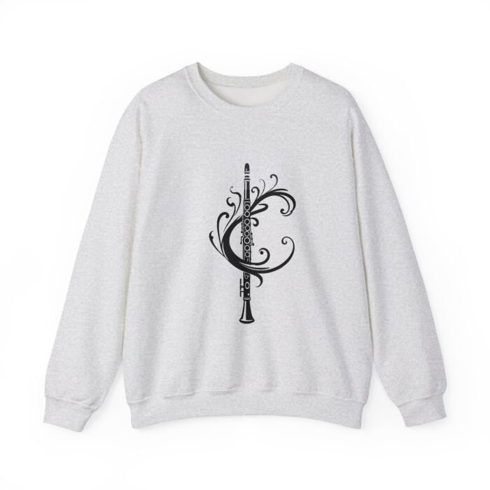 Musical Art Clarinet Sweatshirt - Unisex Sweatshirt for Musicians, Music Lover Gift, Cozy Crewneck, Clarinettist Apparel, Unique Music Design - Image 8