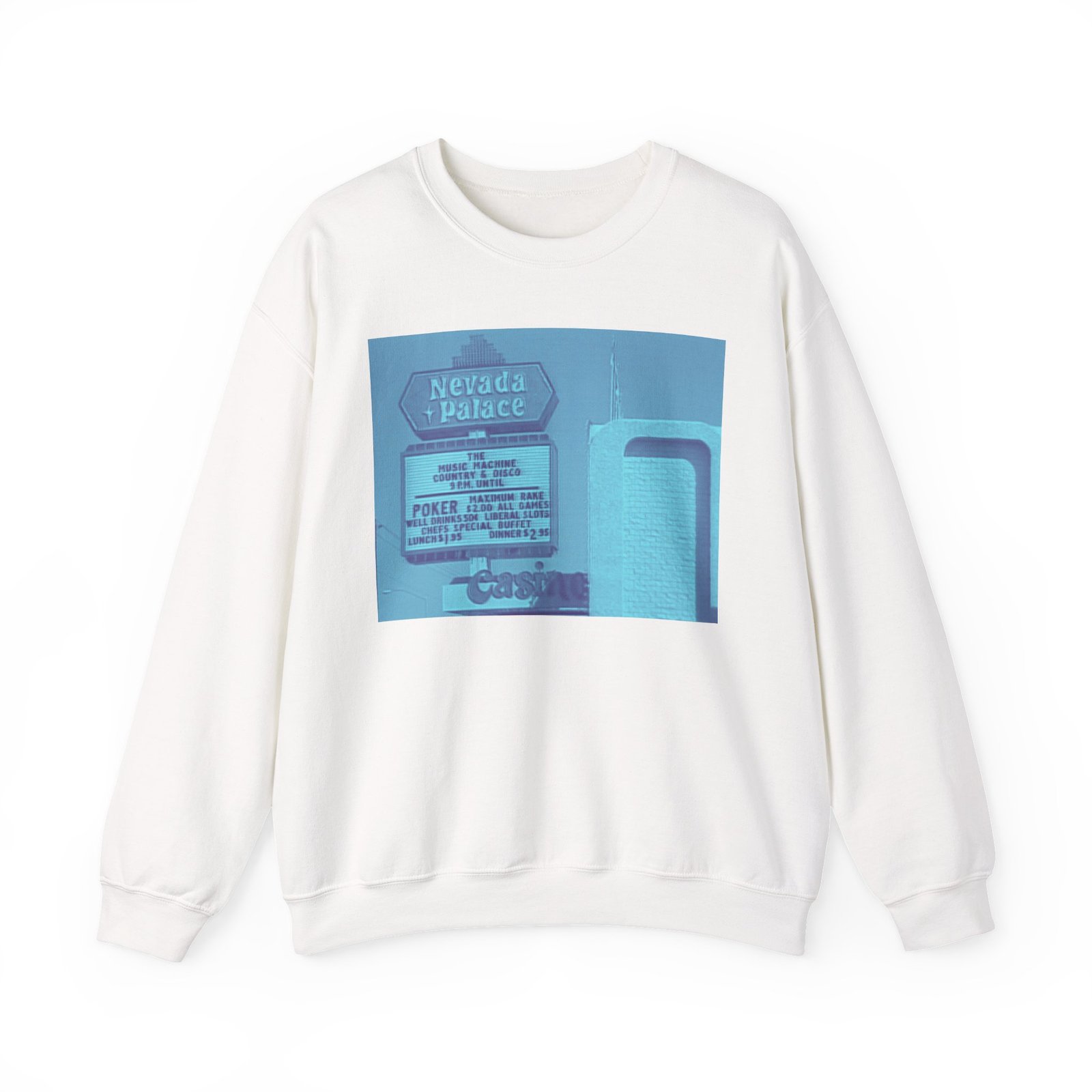 Retro Nevada Palace Sweatshirt - Unisex Cozy Crewneck, Vintage Travel Gift, Casual Everyday Wear, Perfect for Road Trips, Nostalgic Fashion - Image 6
