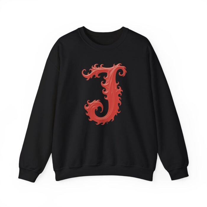 Stylish Initial J Monogram Crewneck Sweatshirt for Unisex - Cozy Casual Wear - Image 10