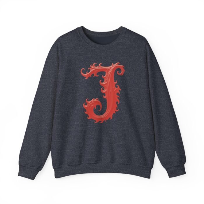 Stylish Initial J Monogram Crewneck Sweatshirt for Unisex - Cozy Casual Wear - Image 18