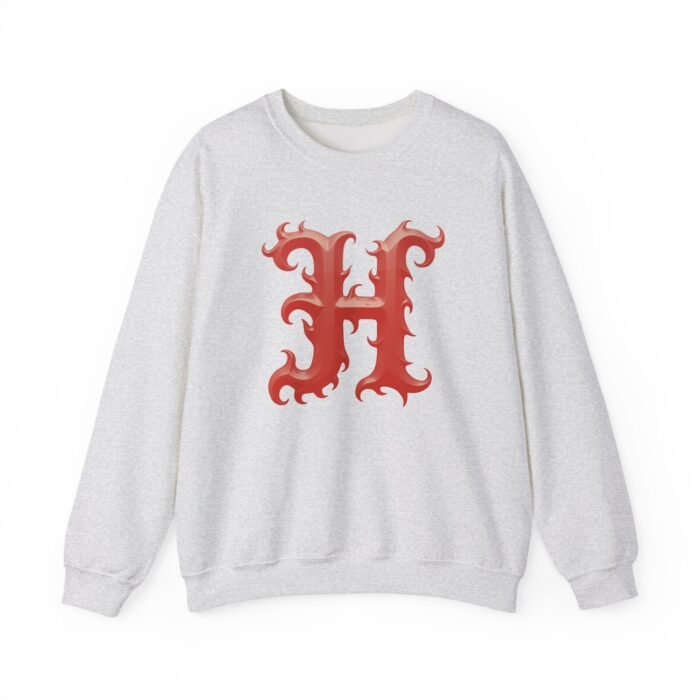 Stylish Initial Letter H - Print Unisex Crewneck Sweatshirt - Image 8