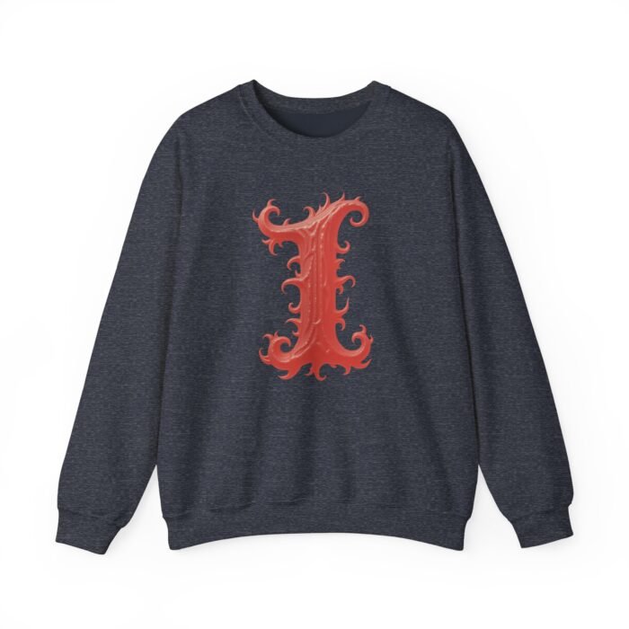 Initial Letter I - Graphic Unisex Crewneck Sweatshirt - Image 18