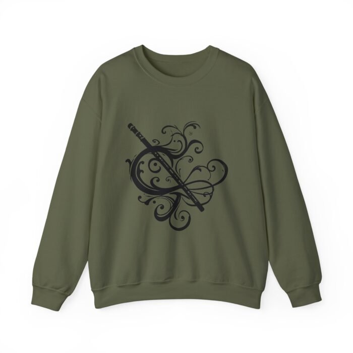 Musical Flute Crewneck Sweatshirt | Cozy Winter Wear, Unisex Sweatshirt, Casual Style, Gift for Her, Music Lover's Apparel - Image 16