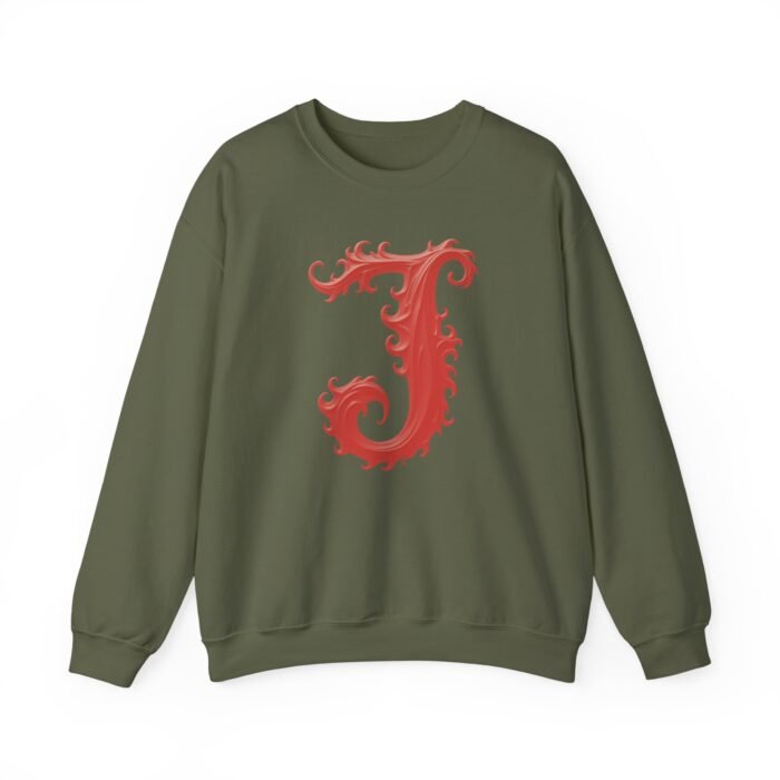 Stylish Initial J Monogram Crewneck Sweatshirt for Unisex - Cozy Casual Wear - Image 14