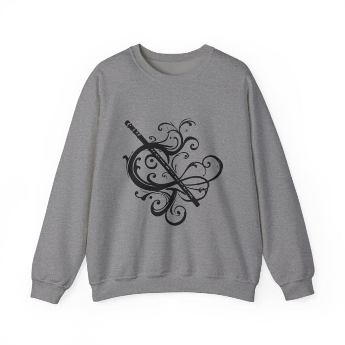 Musical Flute Crewneck Sweatshirt | Cozy Winter Wear, Unisex Sweatshirt, Casual Style, Gift for Her, Music Lover's Apparel - Image 18