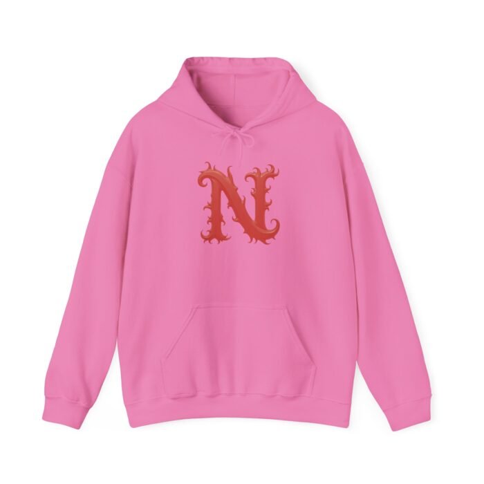 Custom Monogram Letter N - Hooded Sweatshirt for Men and Women - Image 24