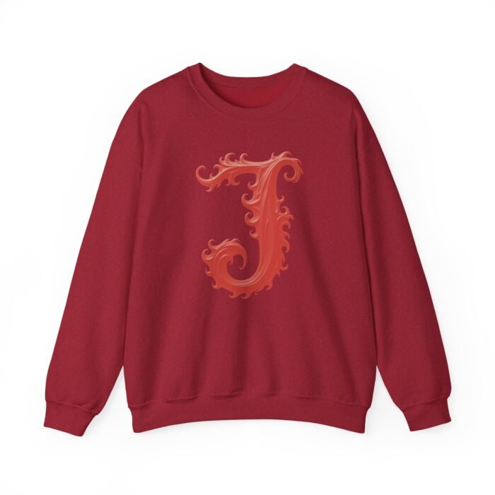Stylish Initial J Monogram Crewneck Sweatshirt for Unisex - Cozy Casual Wear - Image 26