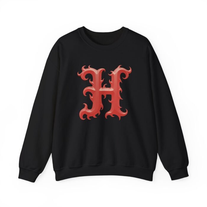 Stylish Initial Letter H - Print Unisex Crewneck Sweatshirt - Image 10