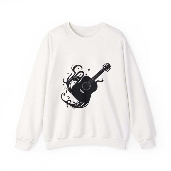 Vintage Acoustic Guitar Graphic Sweatshirt - Music Lover Gift, Cozy Crewneck for Concerts, Unisex Sweater for Musicians, Perfect for Birthdays