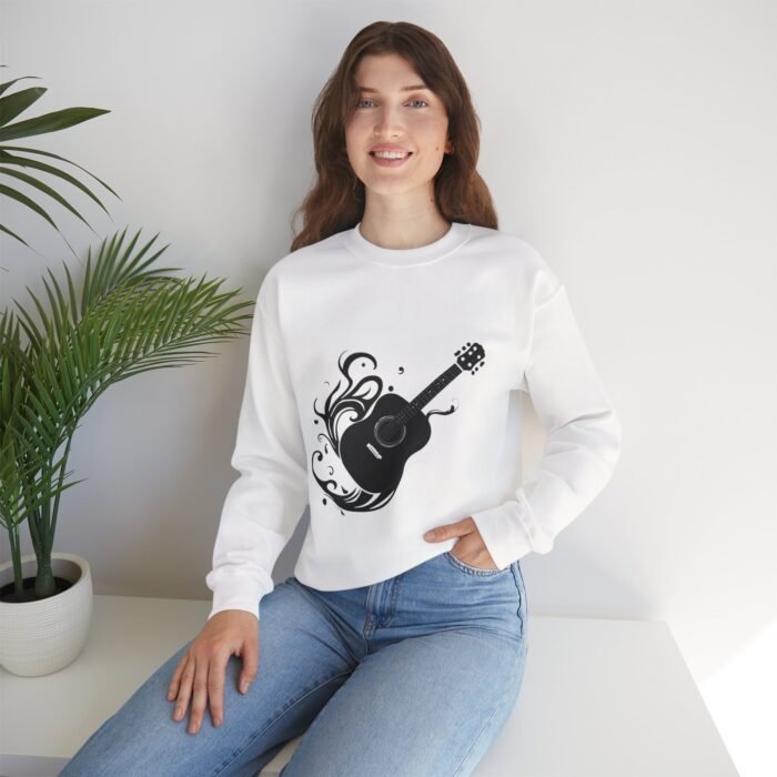 Vintage Acoustic Guitar Graphic Sweatshirt - Music Lover Gift, Cozy Crewneck for Concerts, Unisex Sweater for Musicians, Perfect for Birthdays - Image 4