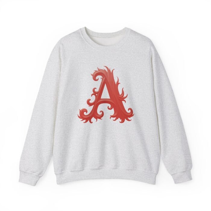Personalized Script Initial Letter A Crewneck Sweatshirt - Cozy Custom Gift - Image 6