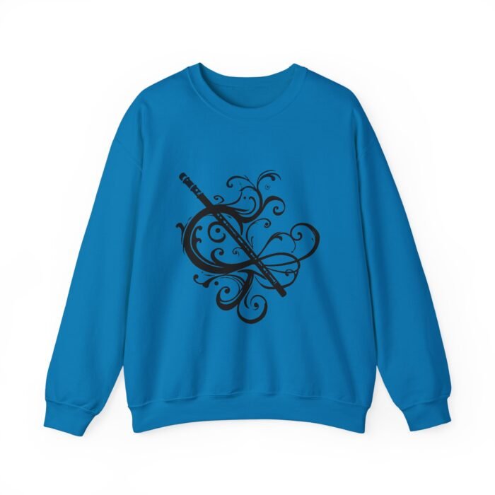 Musical Flute Crewneck Sweatshirt | Cozy Winter Wear, Unisex Sweatshirt, Casual Style, Gift for Her, Music Lover's Apparel - Image 20