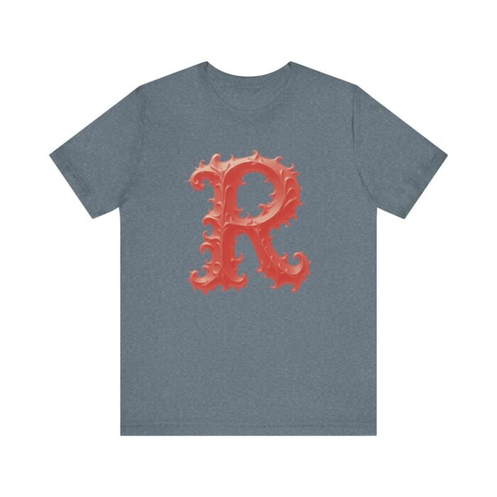 Monogram Initial Letter R Tee - Vintage Style Graphic T-Shirt - Image 22