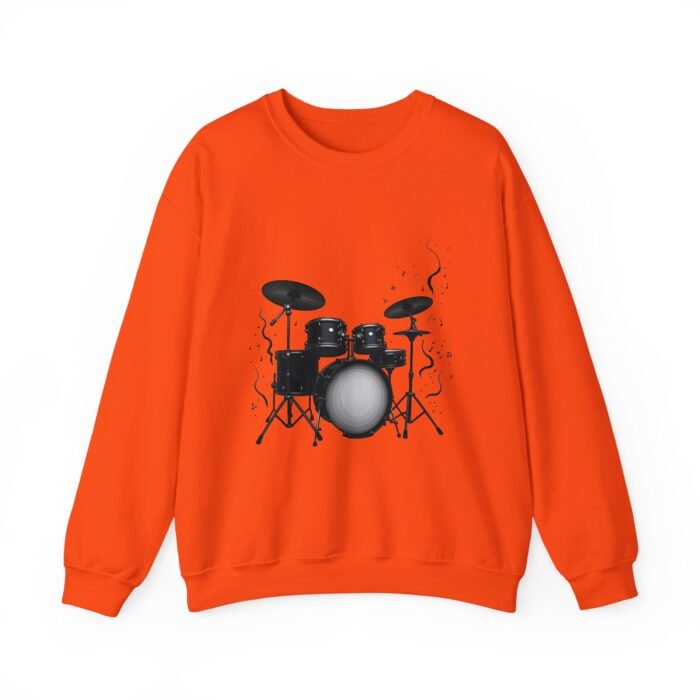Drum Set Casual Sweatshirt | Music Lover Gift, Unisex Crewneck, Musician Apparel, Drummer Sweatshirt, Concert Wear - Image 14