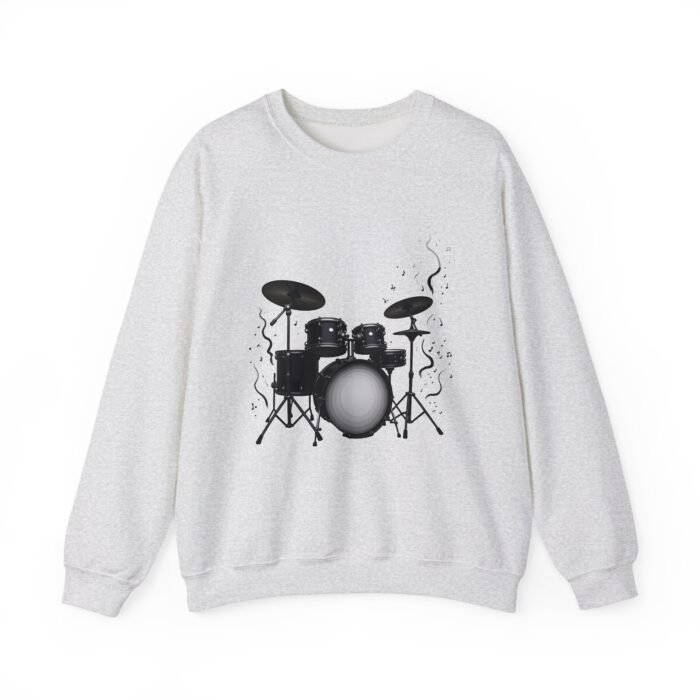 Drum Set Casual Sweatshirt | Music Lover Gift, Unisex Crewneck, Musician Apparel, Drummer Sweatshirt, Concert Wear - Image 8