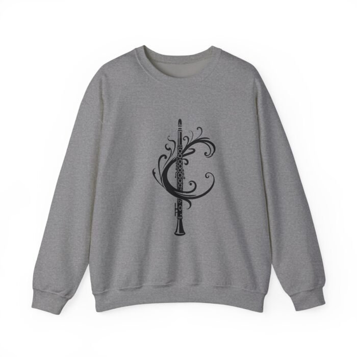 Musical Art Clarinet Sweatshirt - Unisex Sweatshirt for Musicians, Music Lover Gift, Cozy Crewneck, Clarinettist Apparel, Unique Music Design - Image 16