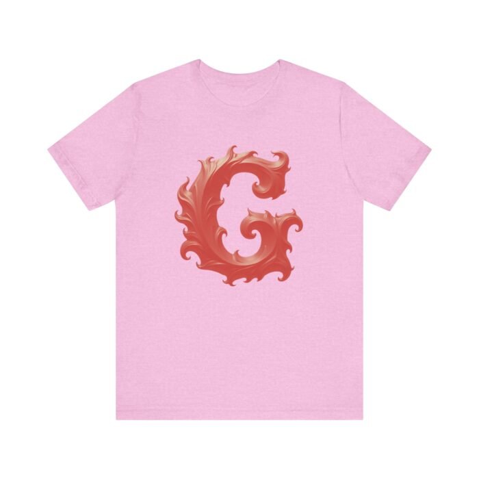 Monogram Initial Letter G Design Unisex Jersey Tee - Stylish & Unique Graphic T-Shirt - Image 26