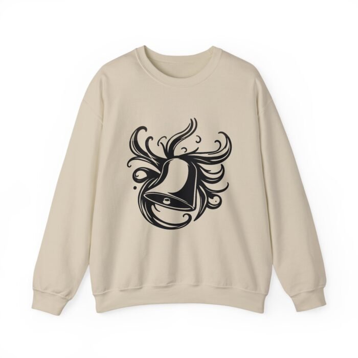 Artistic Music Bell Crewneck Sweatshirt - Cozy Unisex Pullover, Casual Wear, Gift for Art Lovers, Fall Fashion, Lightweight Sweatshirt - Image 10