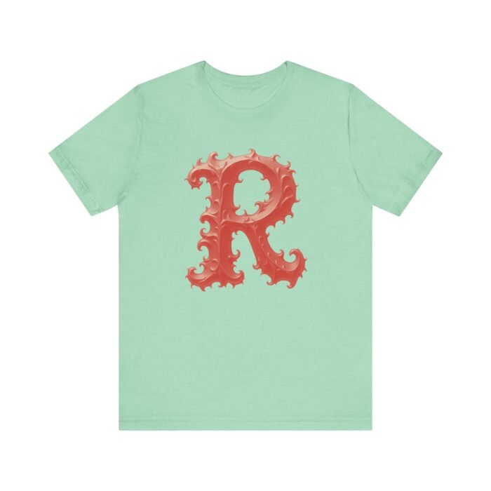 Monogram Initial Letter R Tee - Vintage Style Graphic T-Shirt - Image 16