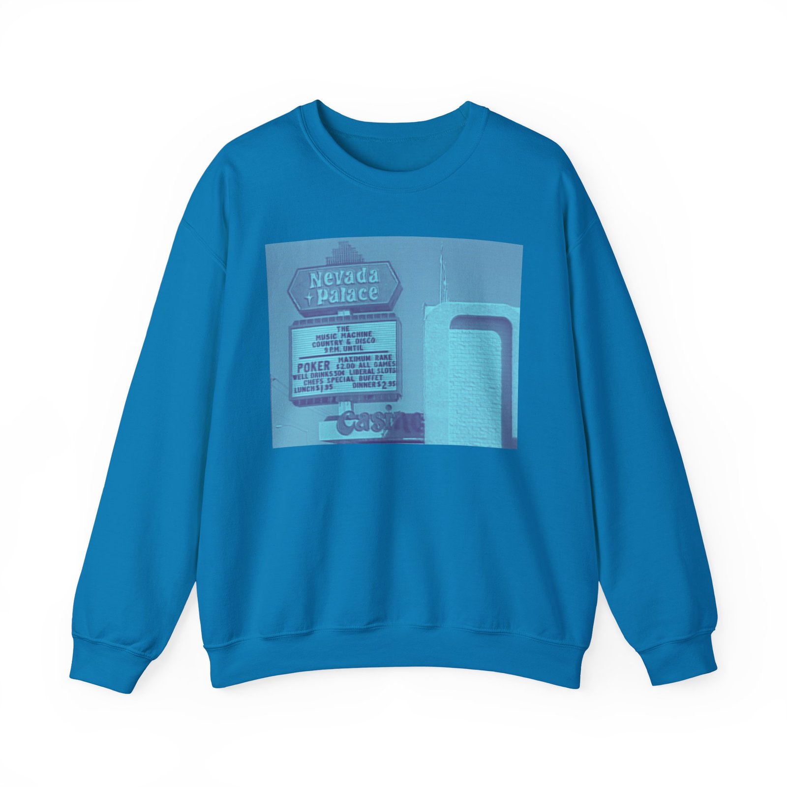 Retro Nevada Palace Sweatshirt - Unisex Cozy Crewneck, Vintage Travel Gift, Casual Everyday Wear, Perfect for Road Trips, Nostalgic Fashion - Image 18