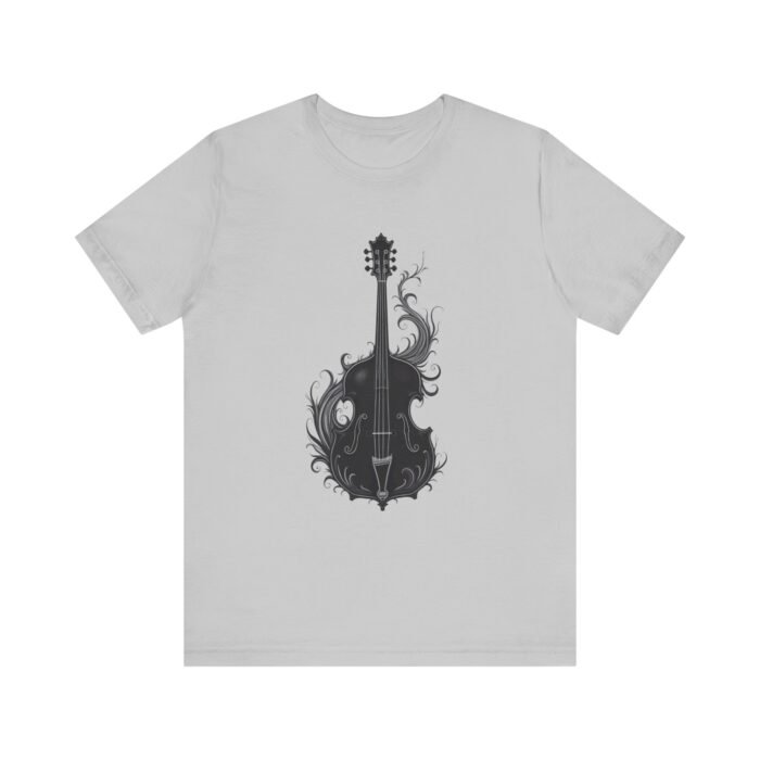 Gothic Bass Guitar Graphic Tee, Unisex Short Sleeve Shirt, Music Lover Gift, Creative Art T-Shirt, Casual Fashion Apparel, Perfect for [...] - Image 8