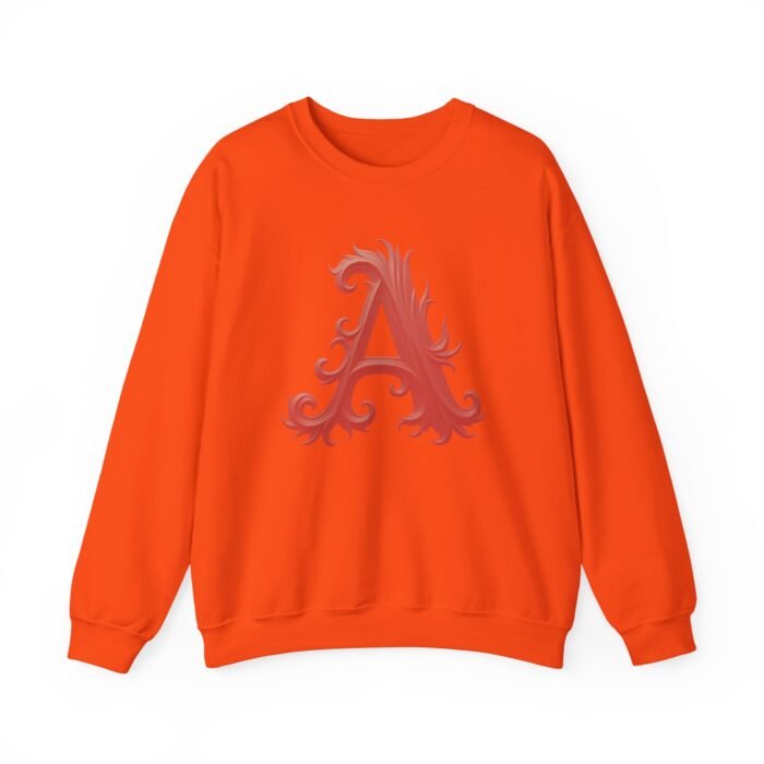 Personalized Script Initial Letter A Crewneck Sweatshirt - Cozy Custom Gift - Image 10