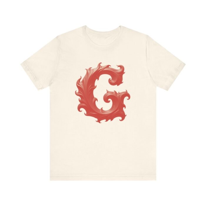 Monogram Initial Letter G Design Unisex Jersey Tee - Stylish & Unique Graphic T-Shirt - Image 12