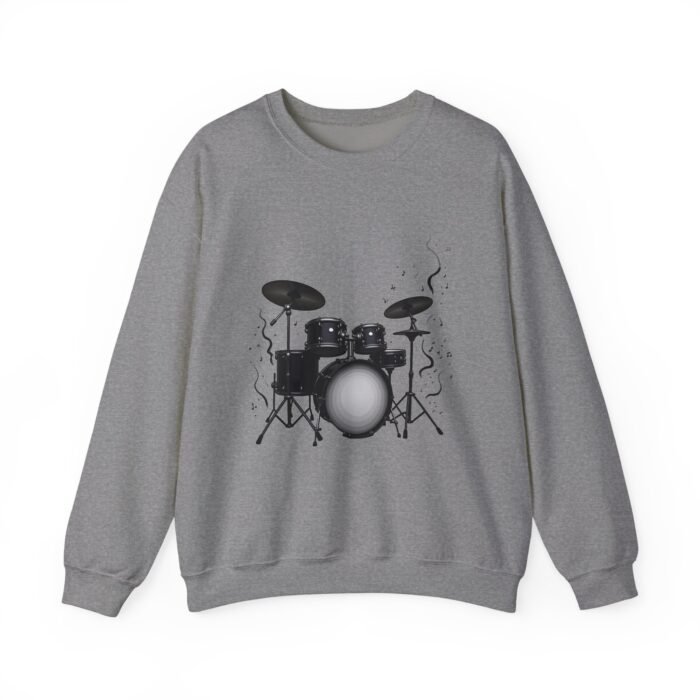 Drum Set Casual Sweatshirt | Music Lover Gift, Unisex Crewneck, Musician Apparel, Drummer Sweatshirt, Concert Wear - Image 18