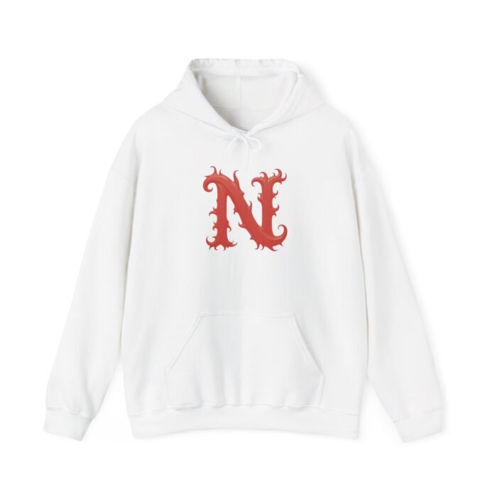 Custom Monogram Letter N - Hooded Sweatshirt for Men and Women - Image 6