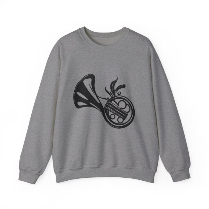 Musical French Horn Sweatshirt - Cozy Unisex Crewneck for Music Lovers, Gift for Musicians, Perfect for Concerts, Casual Wear - Image 18