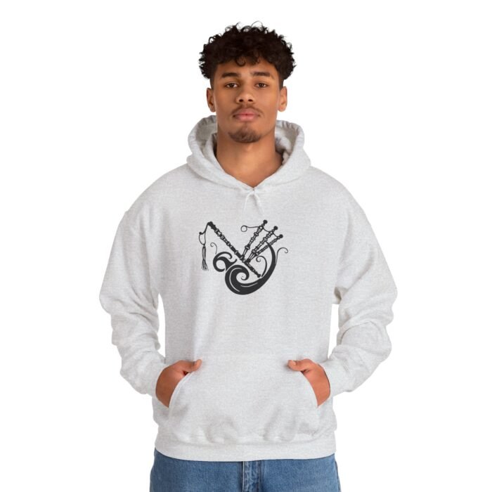 Musical Vibes Bagpipes Hooded Sweatshirt - Cozy Unisex Hoodie, Music Lover Gift, Unique Graphic Design, Perfect for Celebrations, Warm and Stylish - Image 4