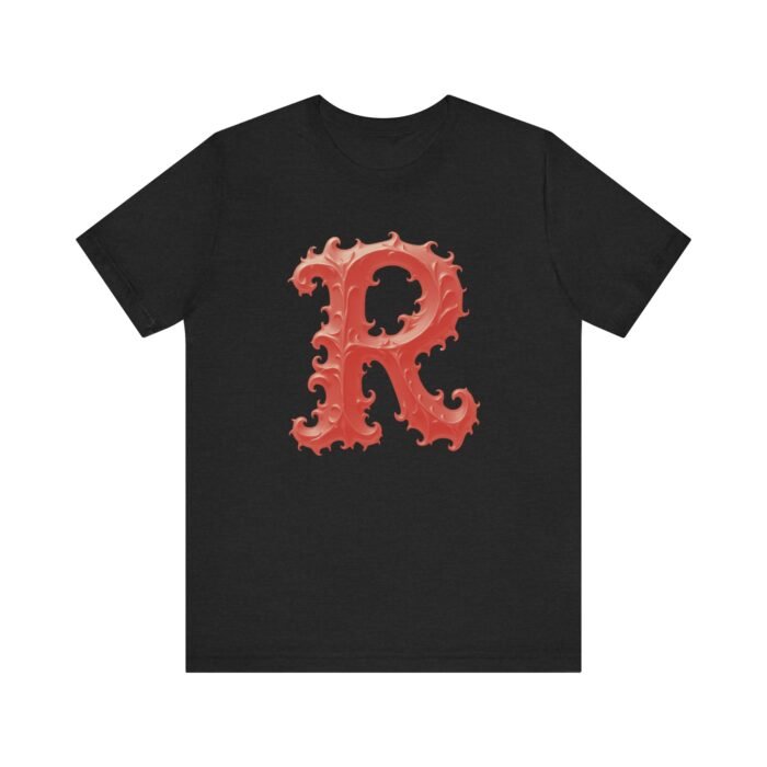 Monogram Initial Letter R Tee - Vintage Style Graphic T-Shirt - Image 10